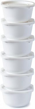 Pizza Dough Proofing Boxes - Stackable Commercial Quality Trays with Covers (5.3 x 5.3 x 2.5 Inches, 20 fl. oz. Each)