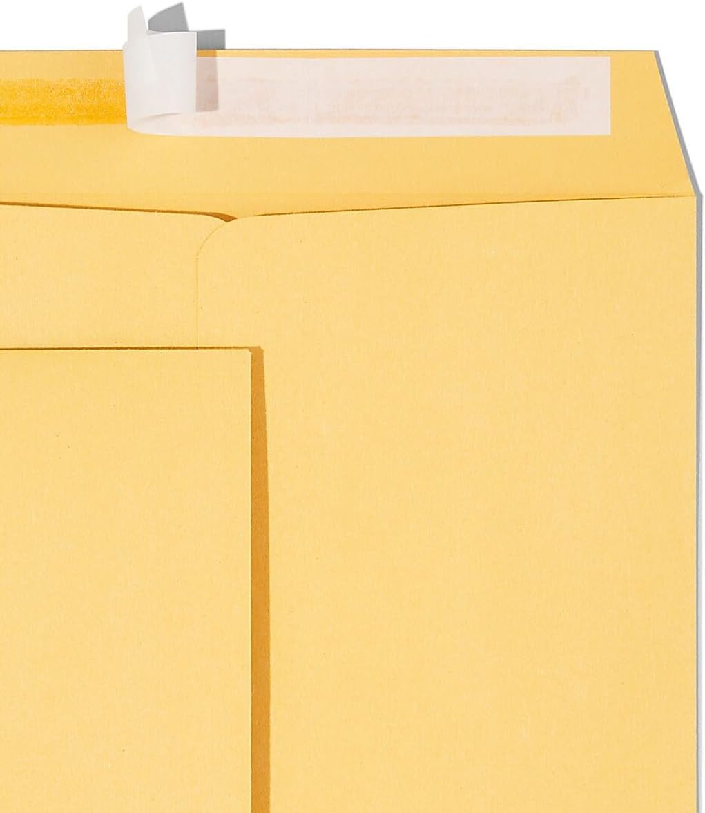 9x12 QuickStrip EasyClose Catalog Envelopes, Brown Kraft, 100ct