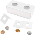 50 PCS Coin Flips 2x2 inch Cardboard Holders for Dollar | Uncle Paul Coin Holders 27.5mm/1.08inch Collection Supplies