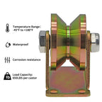 Skelang 2" V-Groove Wheel, Sliding Gate Casters, Heavy Duty Rigid Roller for Inverted V-Track, Rolling Gate, Industrial Machines Rail, Total Load Capacity 2500 Lbs, Pack of 4