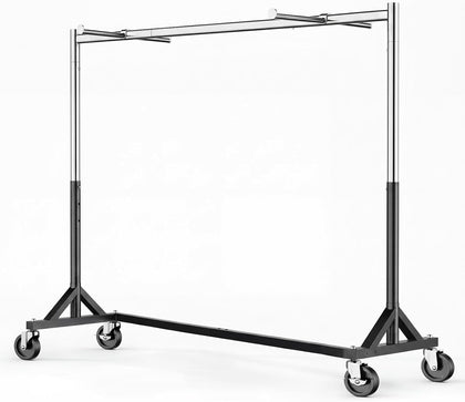 Z Rack for Clothes Heavy Duty Hold 500 LBS with Display Arms | Commercial Clothes Rack with Wheels Rolling Clothing