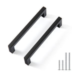 25 Pack 5 Inch Black Cabinet Handles Solid Cabinet Pulls