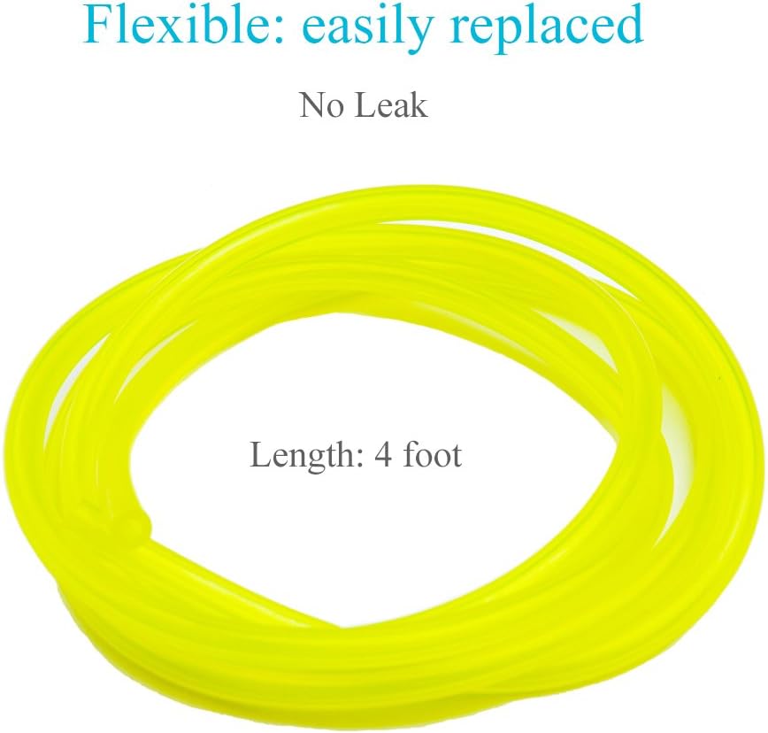 HOODELL 4 Sizes Premium Petrol Fuel Line, 4 Feet Long Hose for Poulan, Craftman, Chainsaw, String Trimmer and Blower