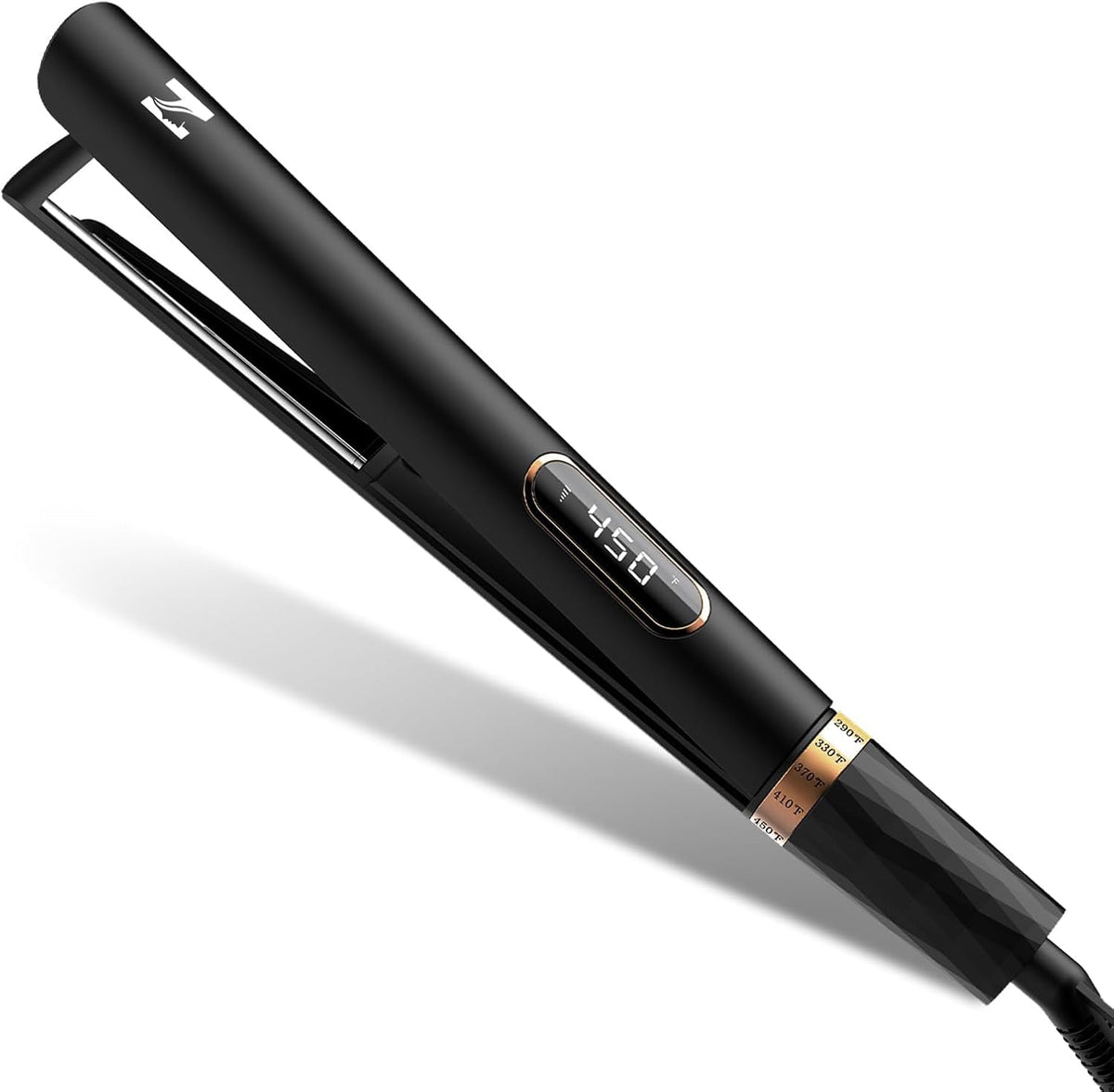 Titanium Flat Iron Hair Straightener and Curler 2 in 1,Fast Heating | Professional Ionic Hair Styling Iron for All