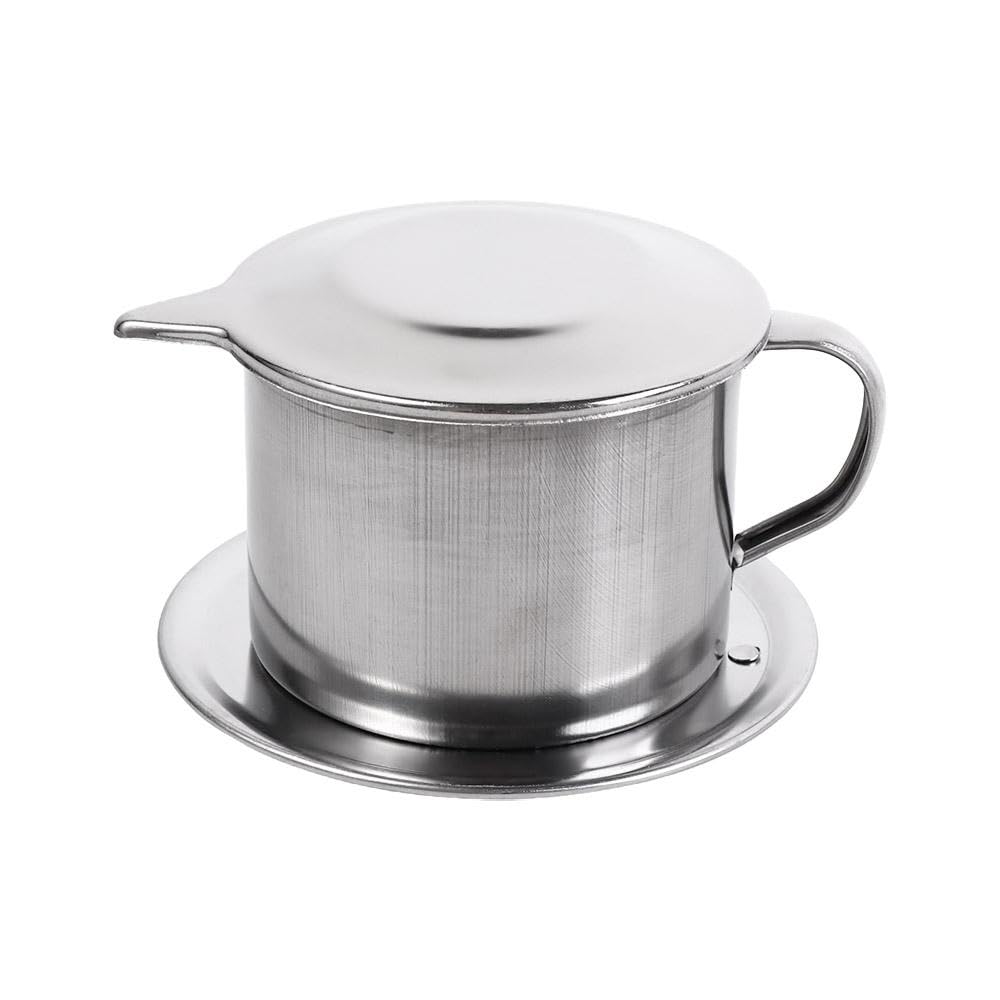 Generic Stainless Steel 100ml Vietnamese Coffee Drip Filter Pot Pour Over Coffee Maker for Home Kitchen Office
