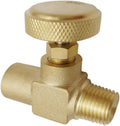 MENSI 1/4" Male NPT X 1/4" Female NPT Heavy Duty Brass High Pressure Propane LPG Gas Flow Control Needle Valve