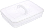 Pizza Dough Proofing Box, 14 x 10.3Inch Large Capacity Container, Fits 4-6 Dough Balls, Household Tray With Carry Handle