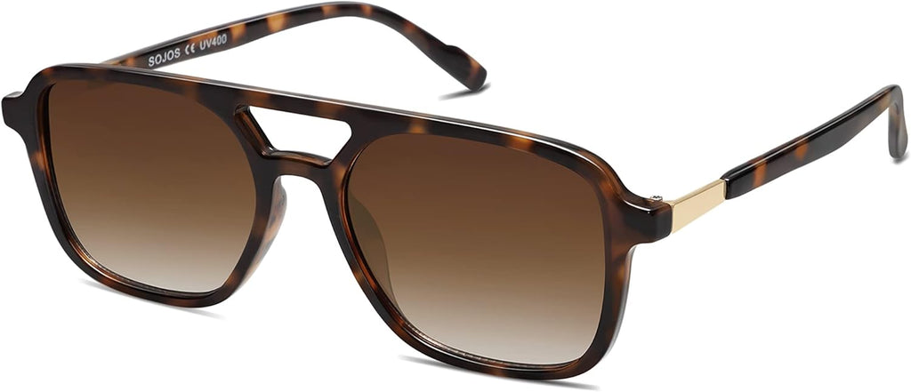 Retro Aviator Sunglasses Womens Mens,Trendy Rectangle Shades SJ2202 | Polit UV400 Protection Women Sun Glasses,Y2K