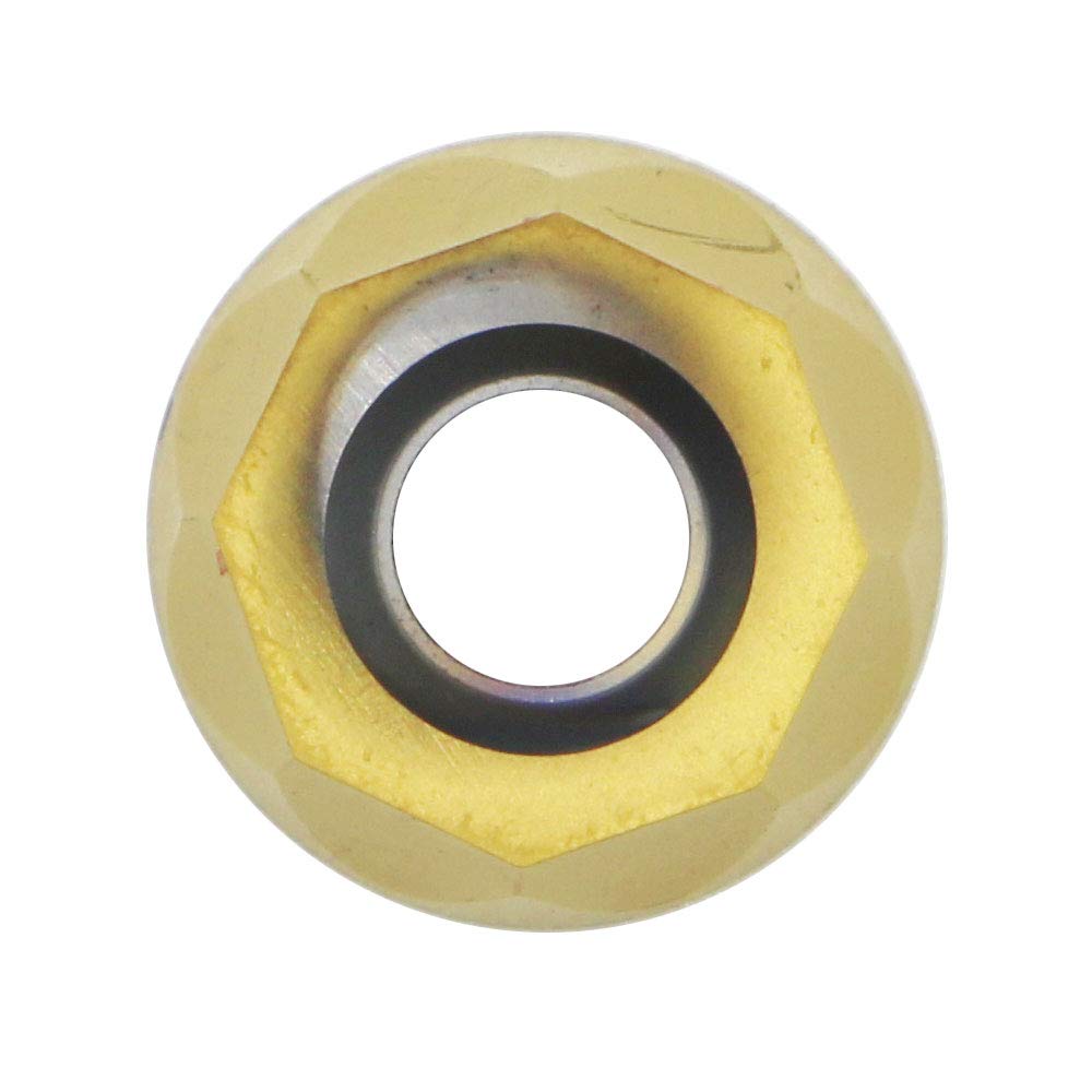 10pcs Carbide Milling Insert RPMT1204 （ R6）Round,CNC Milling Machine Indexable Milling Insert,Tungsten Steel Surface Golden Coating, Very Suitable for Processing Steel and Stainless Steel.