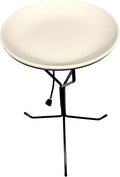 Allied Precision Industries (970) 20-Inch Diameter Heated Bird Bath with Metal Stand - 338348, Light stone color