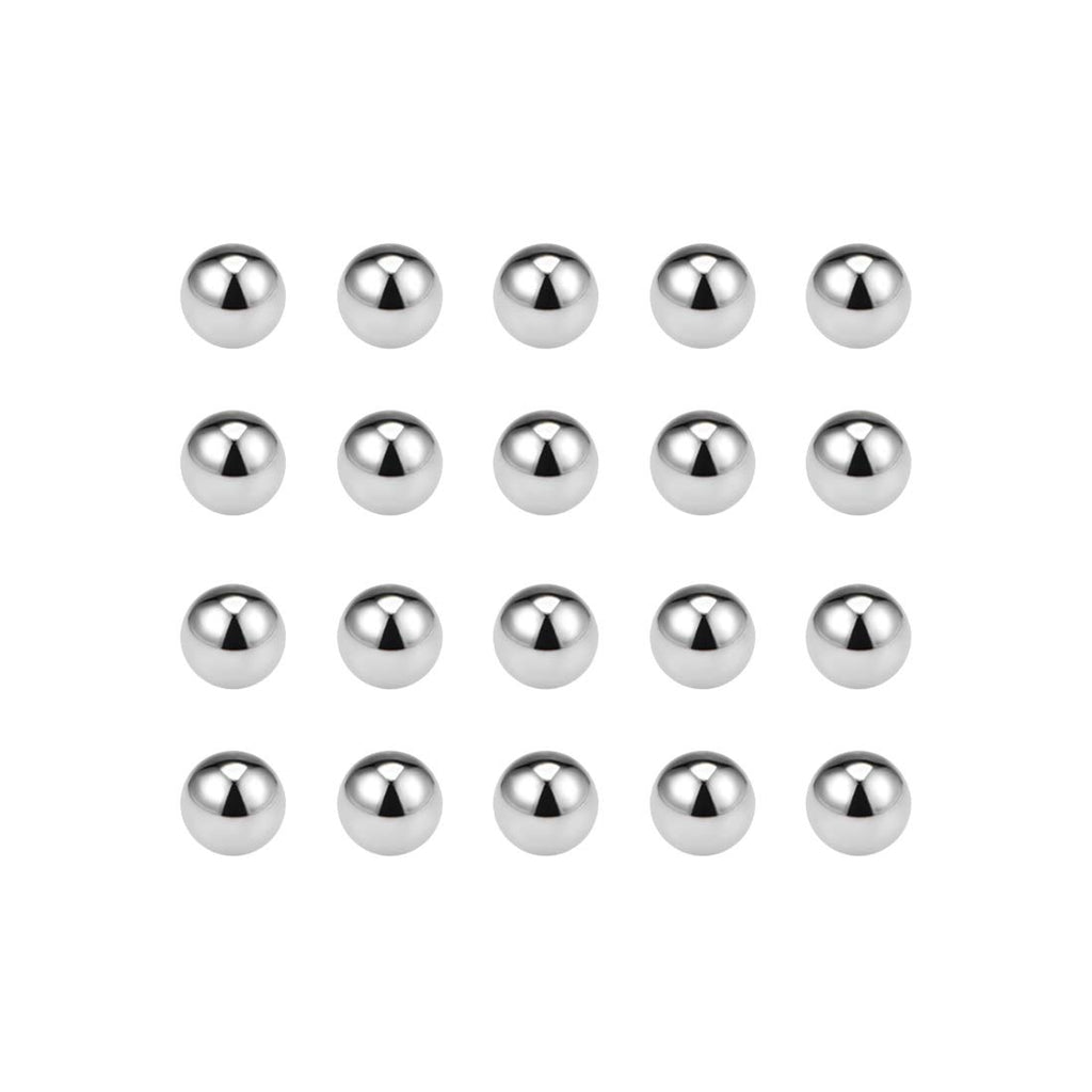 uxcell Precision Balls 1.5mm Solid Chrome Steel G10 for Ball Bearing Keychain Wheel 20pcs