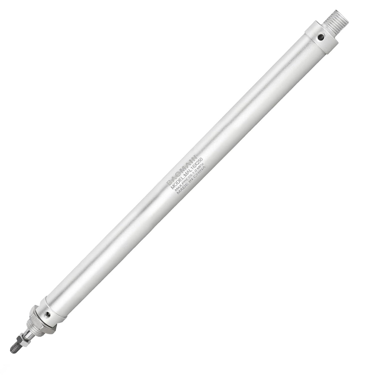 BAOMAIN Mini Pneumatic Air Cylinder 5/8" Bore 10" Stroke MAL 16x250