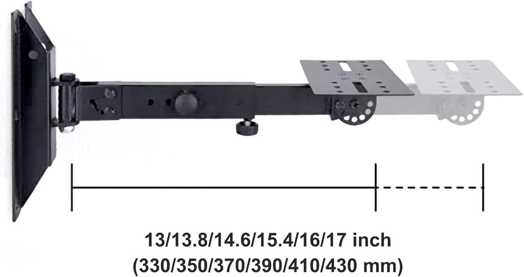 SPS-508 Speaker Wall Mount Stand, Rotatable Angle, Adjustable Swivel Tilt Speaker Mount Bracket, Home Surround Sound