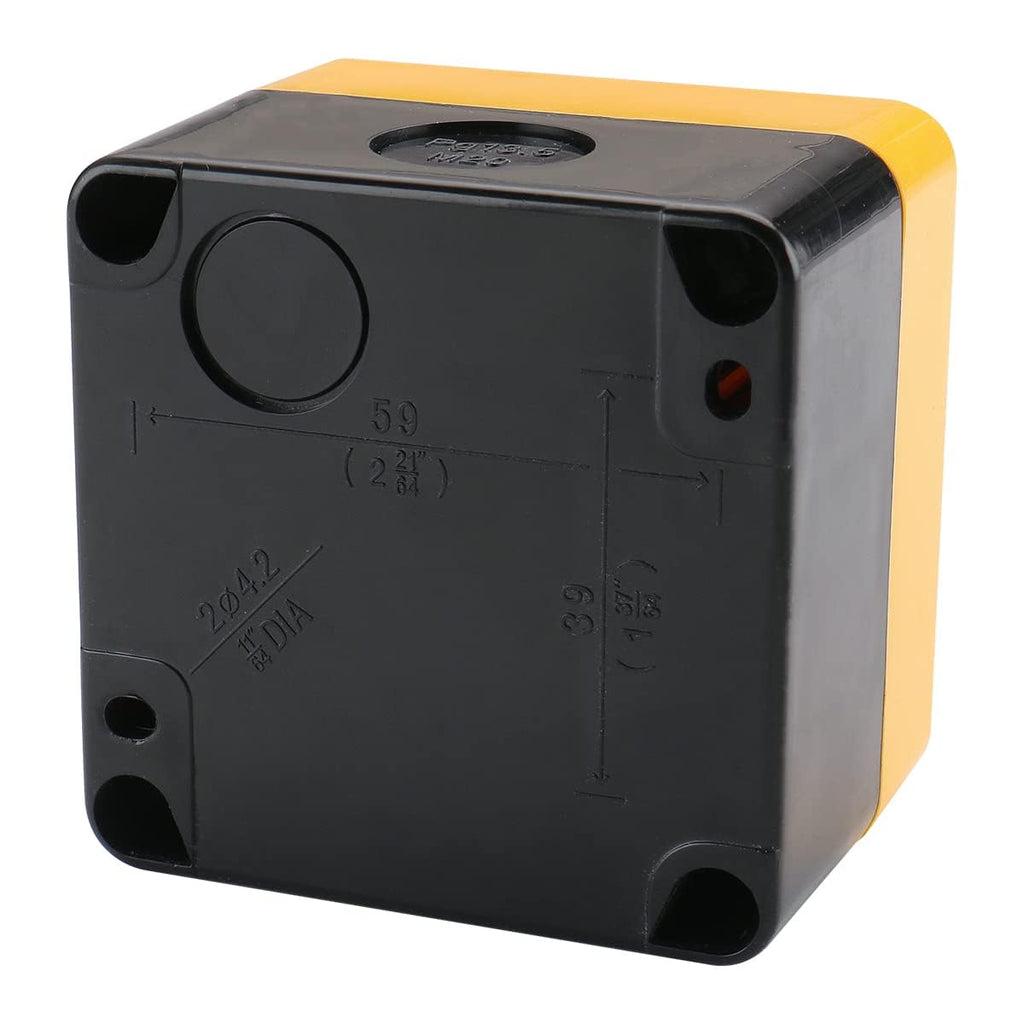 BAOMAIN 2-Pack Red Sign E-Stop Button, 1NO1NC 660V 10A Waterproof Station