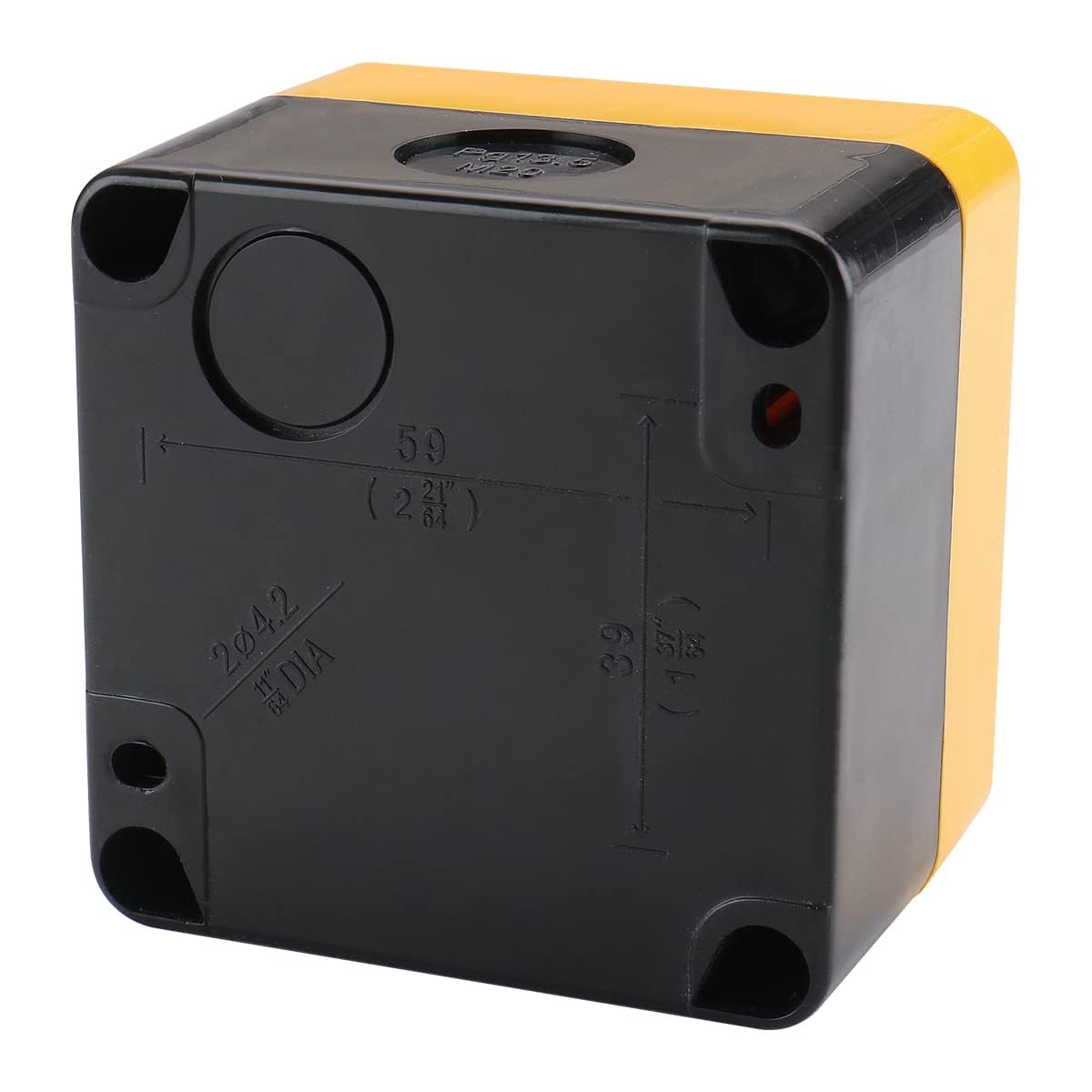 BAOMAIN 2-Pack Red Sign E-Stop Button, 1NO1NC 660V 10A Waterproof Station