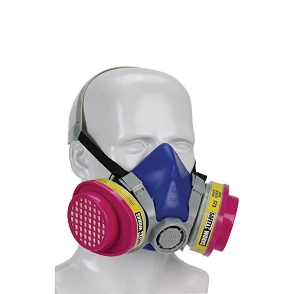 SWX00320 Multi-Purpose Respirator Half-Mask Niosh Ov/AG/P100, Grey/Blue