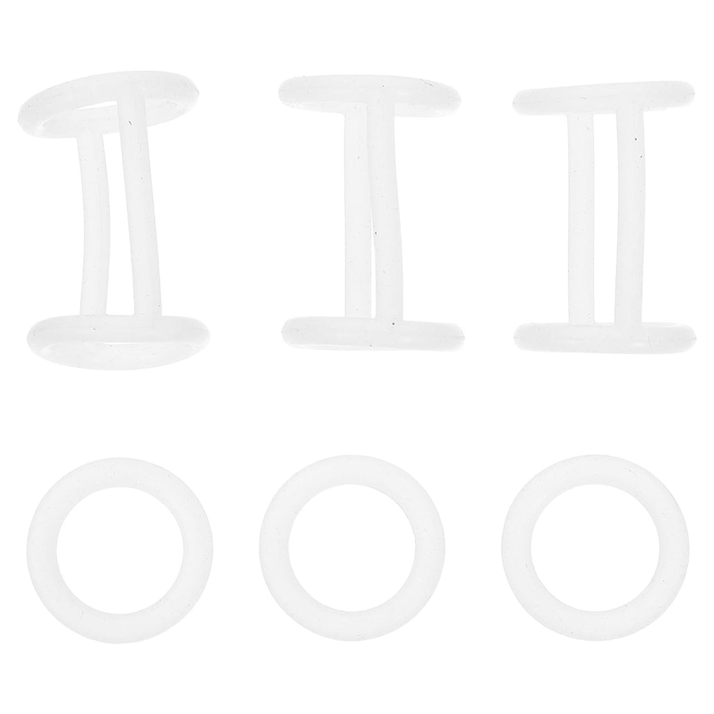 6pcs Silicone Ice Cream Maker Seal Rings, White Replacement Parts