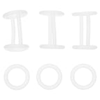 6pcs Silicone Ice Cream Maker Seal Rings, White Replacement Parts