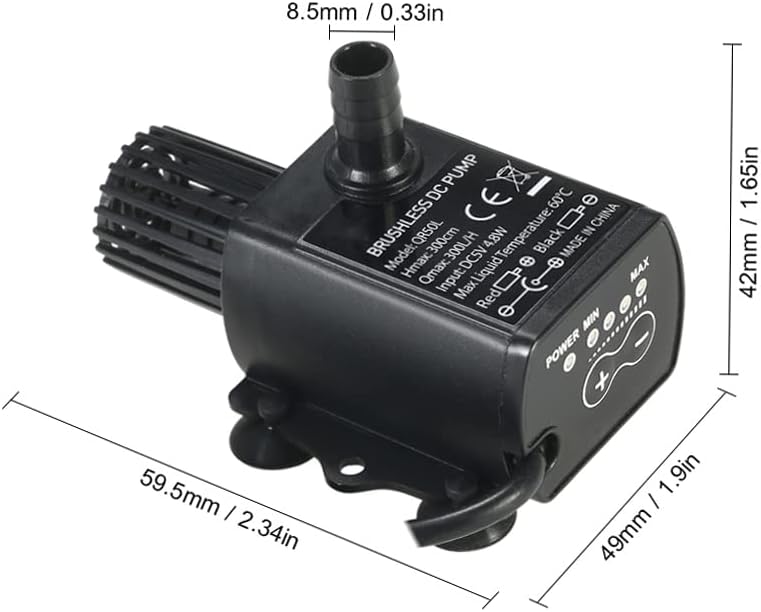 Submersible Water Pump Aquarium Fountain DC 5V 300L/H (1 Pc)