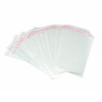 200pcs 5"x5" Clear Resealable Cellophane Bag Self Adhesive Seal