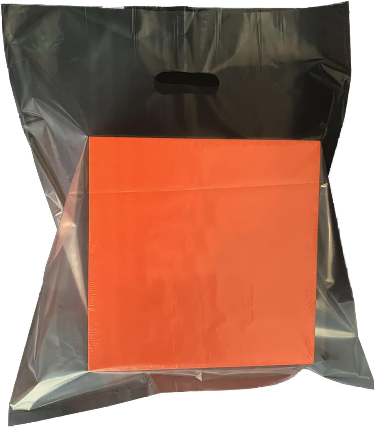 100 Pack 12" x 18"x 2 Mil Thick Clear Plastic Shopping Merchandise Retail Bags with Die Cut Handles
