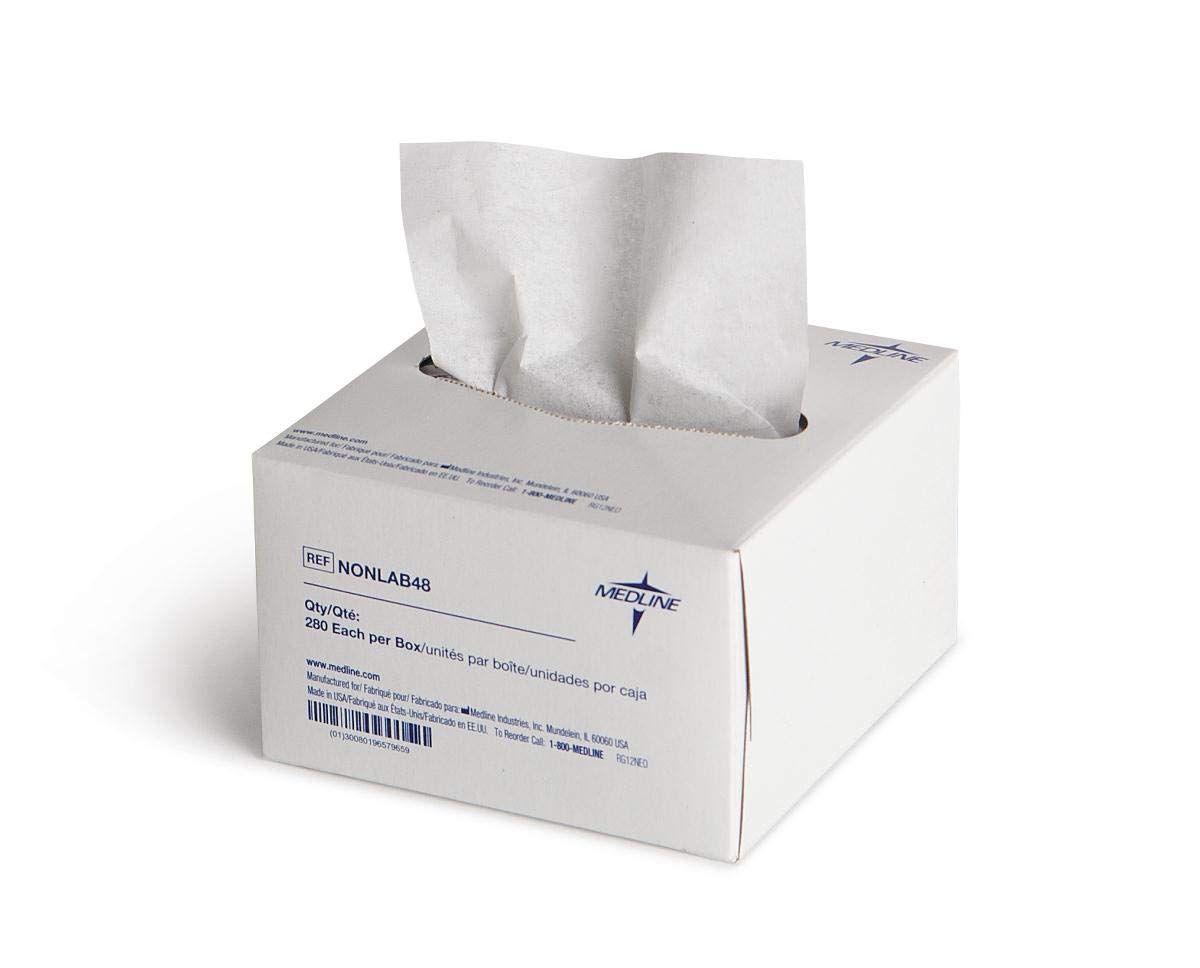 Delicate Task Wipes, Low Linting Lab Wipes, 4" x 8", Multi-Purpose Cleaning, 280 per Box