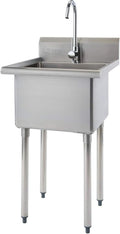 Basics 21.5" NSF Freestanding Stainless Steel Utility Sink w/Faucet