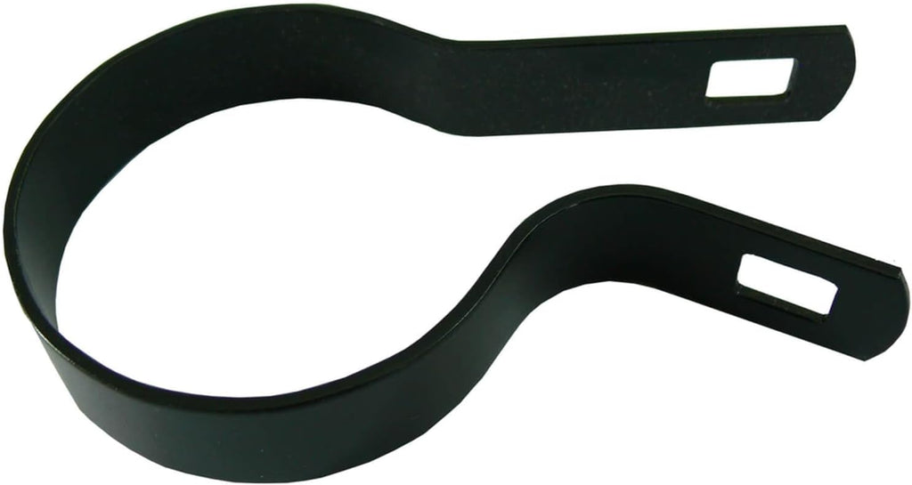 Black Coated Chain Link Tension Band, Durable Steel Chain Link Fence Hardware, Rust-Resistant, Easy Install, Includes