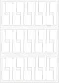 64Pcs L Shape Floor Marking Tape, Location Marking Corner (White)
