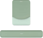 Keyboard Wrist Rest & Mouse Pad with Wrist Rest, Green | Rectangular Ergonomic Mousepad, Non-Slip Base, Home/Office