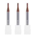 ALYICIA 1/16" Carbide Square End Mills Set 4 Flute HRC55 TISIN Coating 3PCS