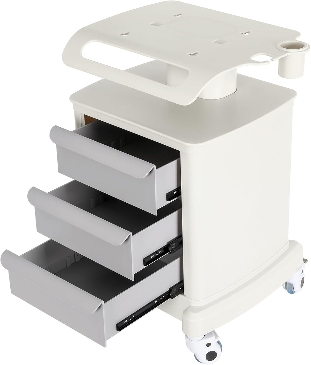 Medical Cart 4-Tier Mobile Ultrasound Cart Beauty Salon Storage Trolley