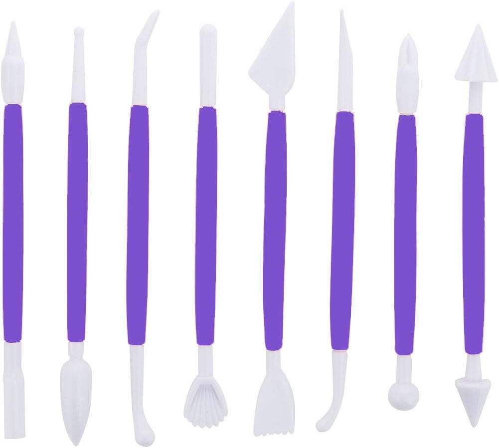 Marshmallow Fondant Cake Decorating Hand Tool 12 Pcs 5 Sets Sugarcraft Gumpaste Icing Smoother Rolling Pin Trimmer