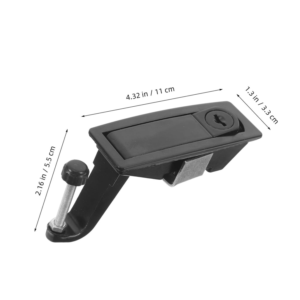 Electrical Cabinet Door Lock Black MS606 Flat Bounce with Key