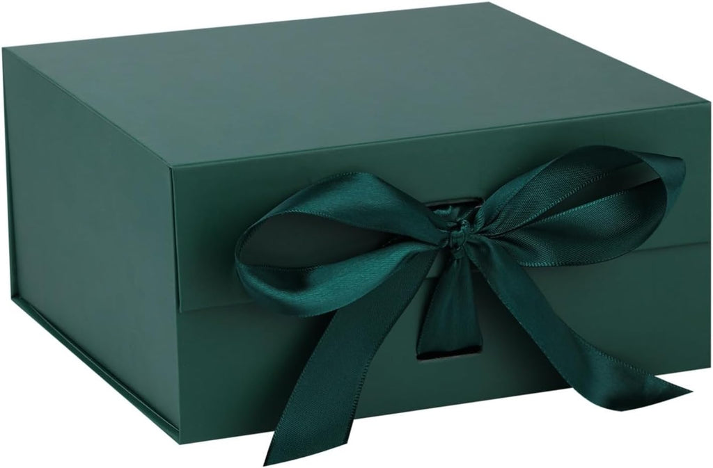 Green Gift Box,14x12x5 Inches Gift Boxes with Lids for Presents with Magnetic Closure and Ribbon for