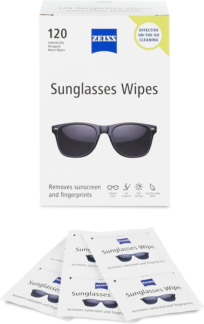 Pre-Moistened Sunglasses Cleaning Wipes, 120 Count