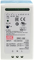 Mean Well DRC 100W Switching Power Supply DRC-100A Dual Output AC-DC DIN Rail UPS Power Supply Driver Converter Transformer for Security Systems Alarm Systems etc