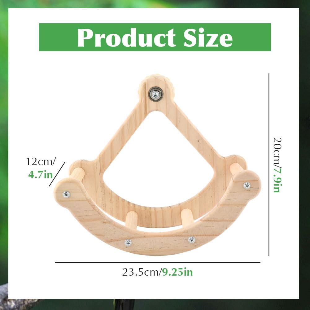 Bird Perch Toy, Interactive Rocking Parakeet Toys and Perches, Wooden Exercise Cockatiel Toys, Intelligence Birds
