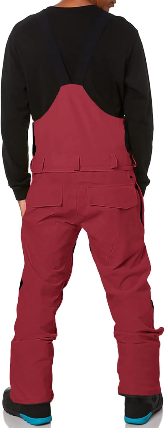 Mens Snow Bibs Ski Bibs Snowboard Pants Winter Overalls for Men | Warm and Breathable,Durable,Waterproof Insulated