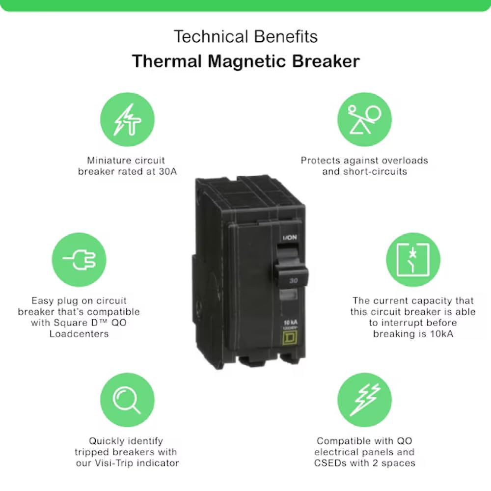 Genuine Square D QO230 30 Amp Double Pole Circuit Breaker Kit