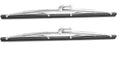16" and 16" Classic Silver Wiper Blades (Pack of 2), 7mm Bayonet (Wiper Arm) Width for Classic Cars/Boat, Polished