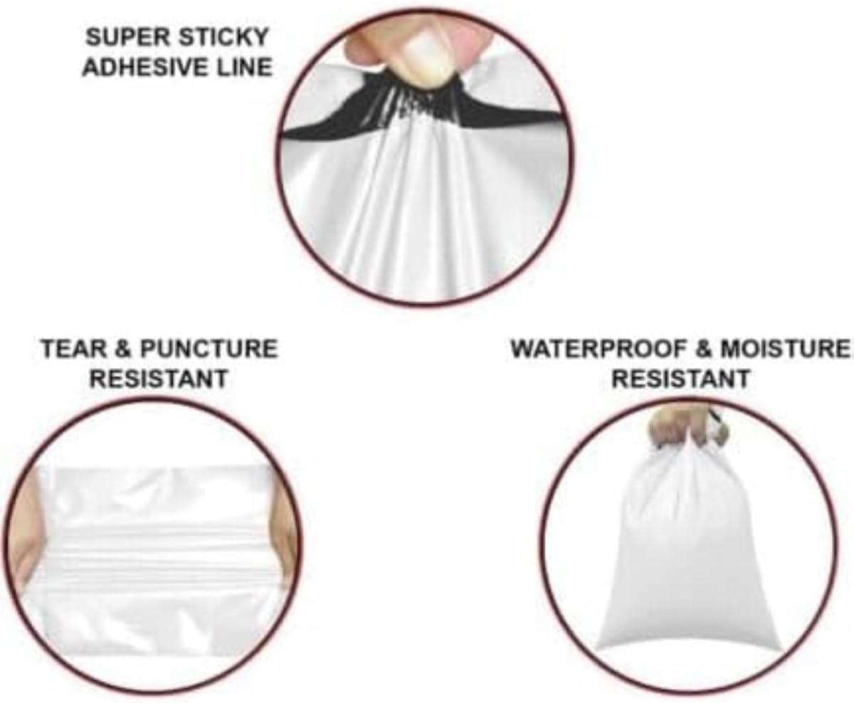 5 x 7 Poly mailer (500-Pack) Shipping Envelopes Waterproof Plastic Self Sealing Envelopes Package Mail Pouch Bags for