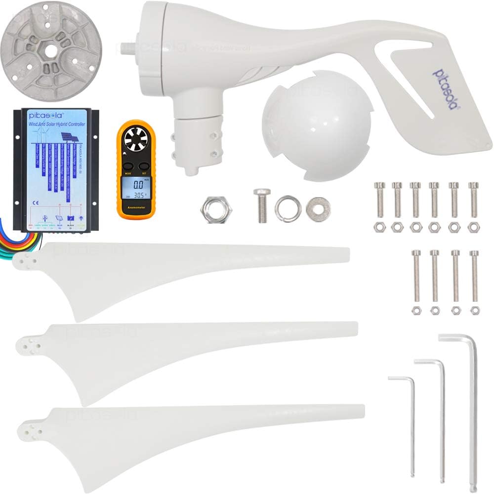 Wind Turbine Generator 12V 400W with a 30A Hybrid Charge Controller. As Solar and Wind Charge Controller which can