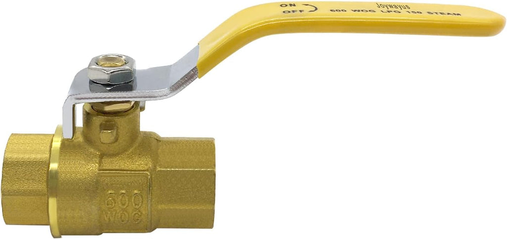 Joywayus Brass Ball Valve 1/2" NPT Female x 1/2" NPT Female Thread Shut Off Valve Pipe Fittings