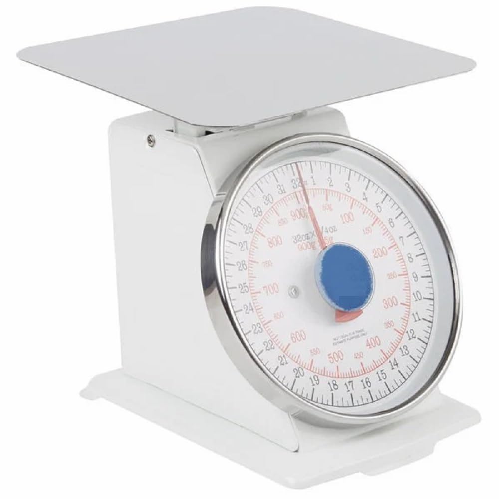 2 lb. Mechanical Kitchen Flat Platform Weighing Food Scale- Heavy Duty Portion Control Mechanical Kitchen and Food