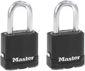 Magnum Outdoor Padlock, Heavy Duty Keyed Lock 2-Pack M115XDLF | 1-7/8" Weather-Resistant Lock Protects Outdoor