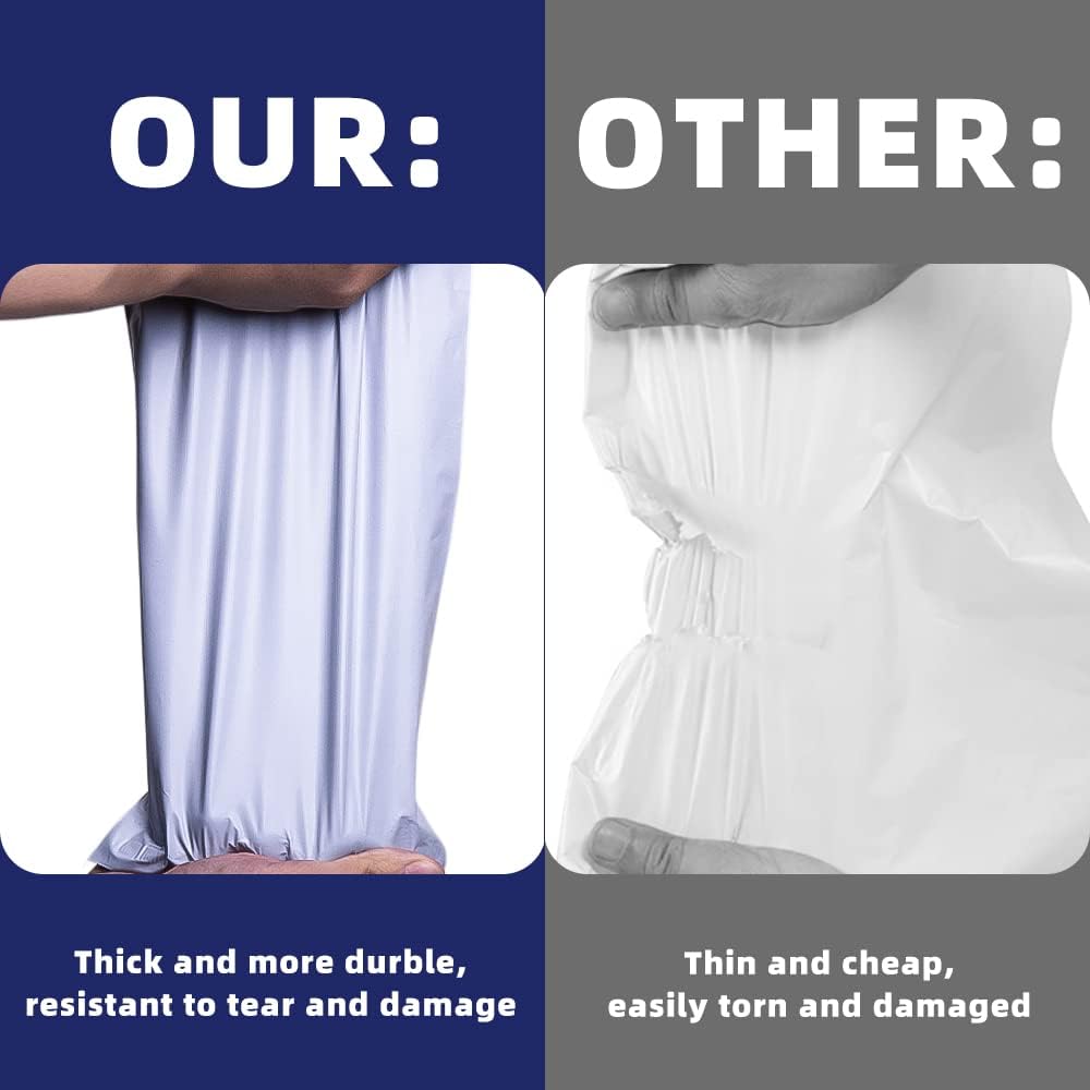 100 pcs 10x13 Inch White Poly Mailers Shipping Envelopes, Strong Adhesive Sealing, Waterproof, and Tear-resistant