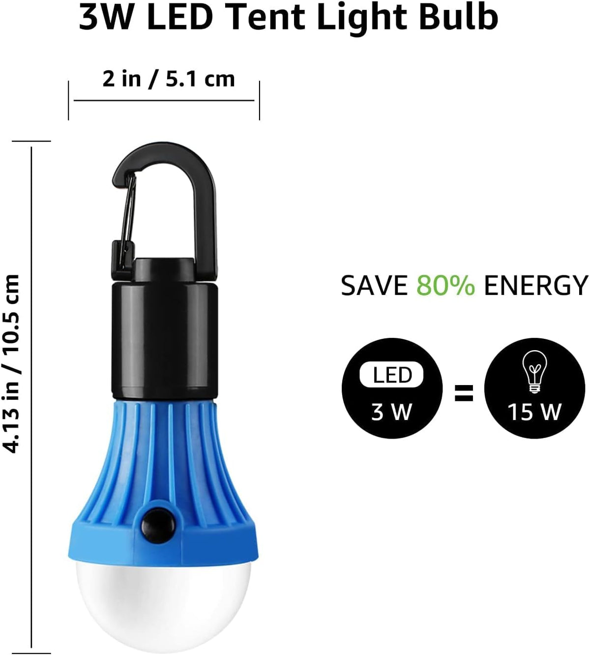 LED Camping Lantern with 3 Light Modes, Batteries Included, 4 Packs | Hanging Tent Light, Camping Essentials