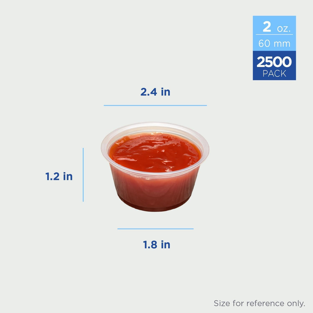 FP-P200-PP 2 oz. PP Portion Cups - Clear (Case of 2500)