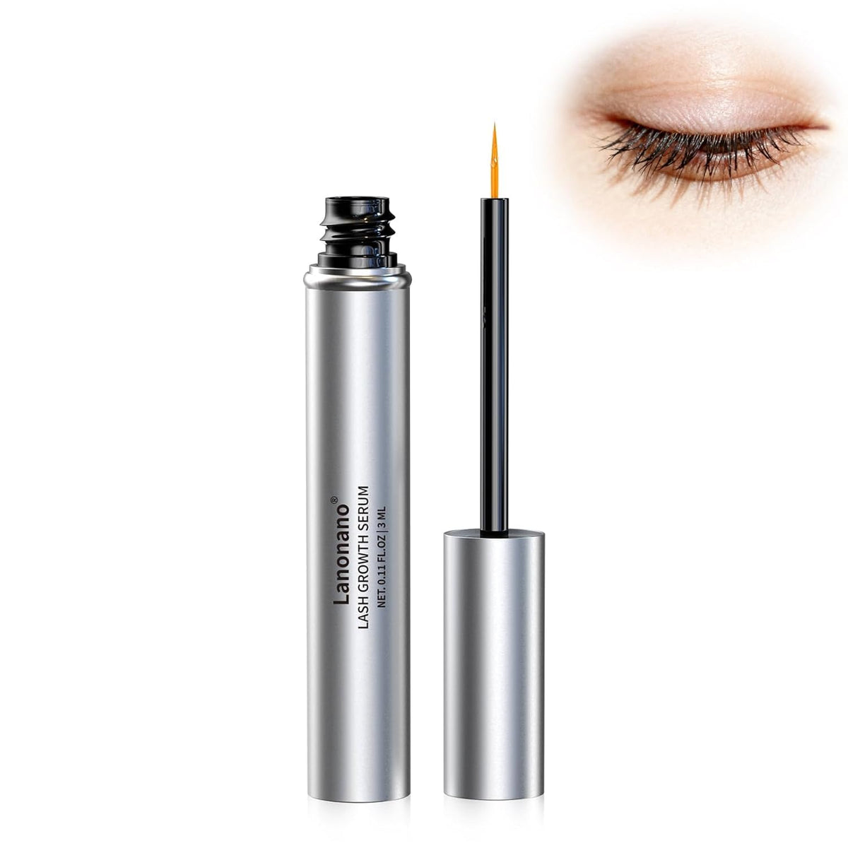 Lash Serum, Eyelash Growth Serum for Longer, Fuller Looking Lashes